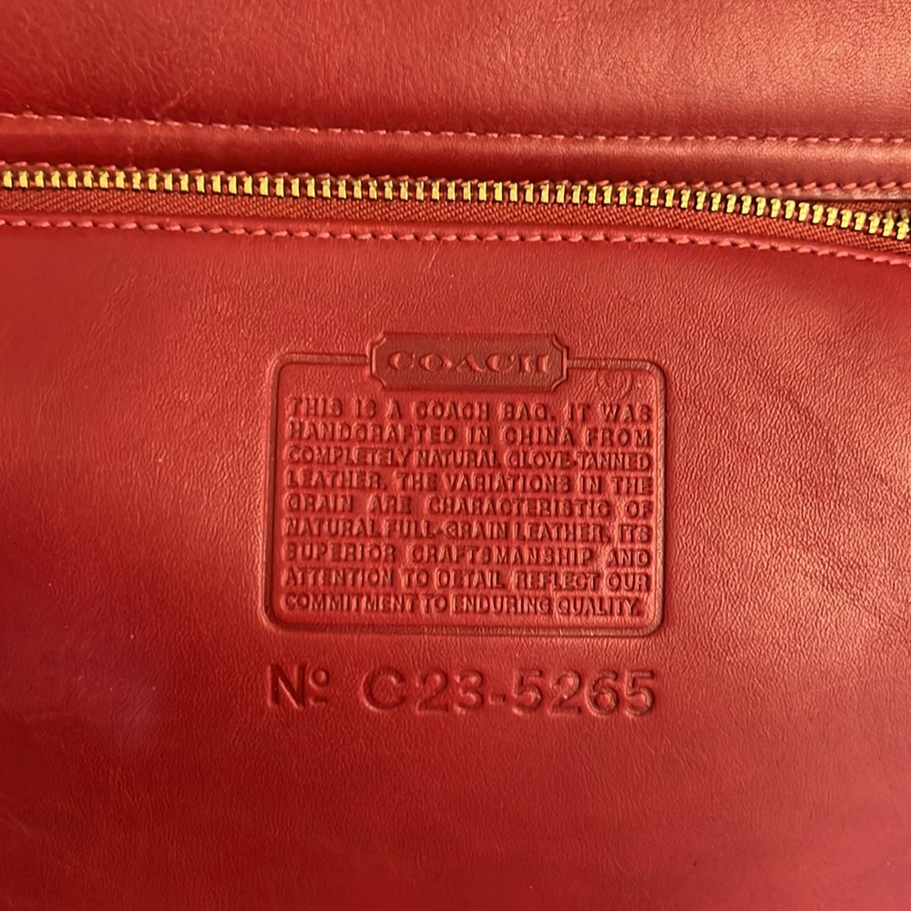-𝐒𝐎𝐋𝐃-Vintage Red Coach Lexington Briefcase/Attache Case - Picture 16 of 16